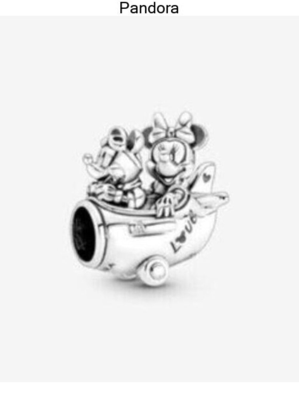 Pandora Disney Mickey Mouse & Minnie Mouse Airplane Charm
